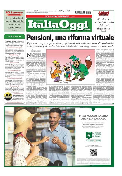 Italia oggi : quotidiano di economia finanza e politica